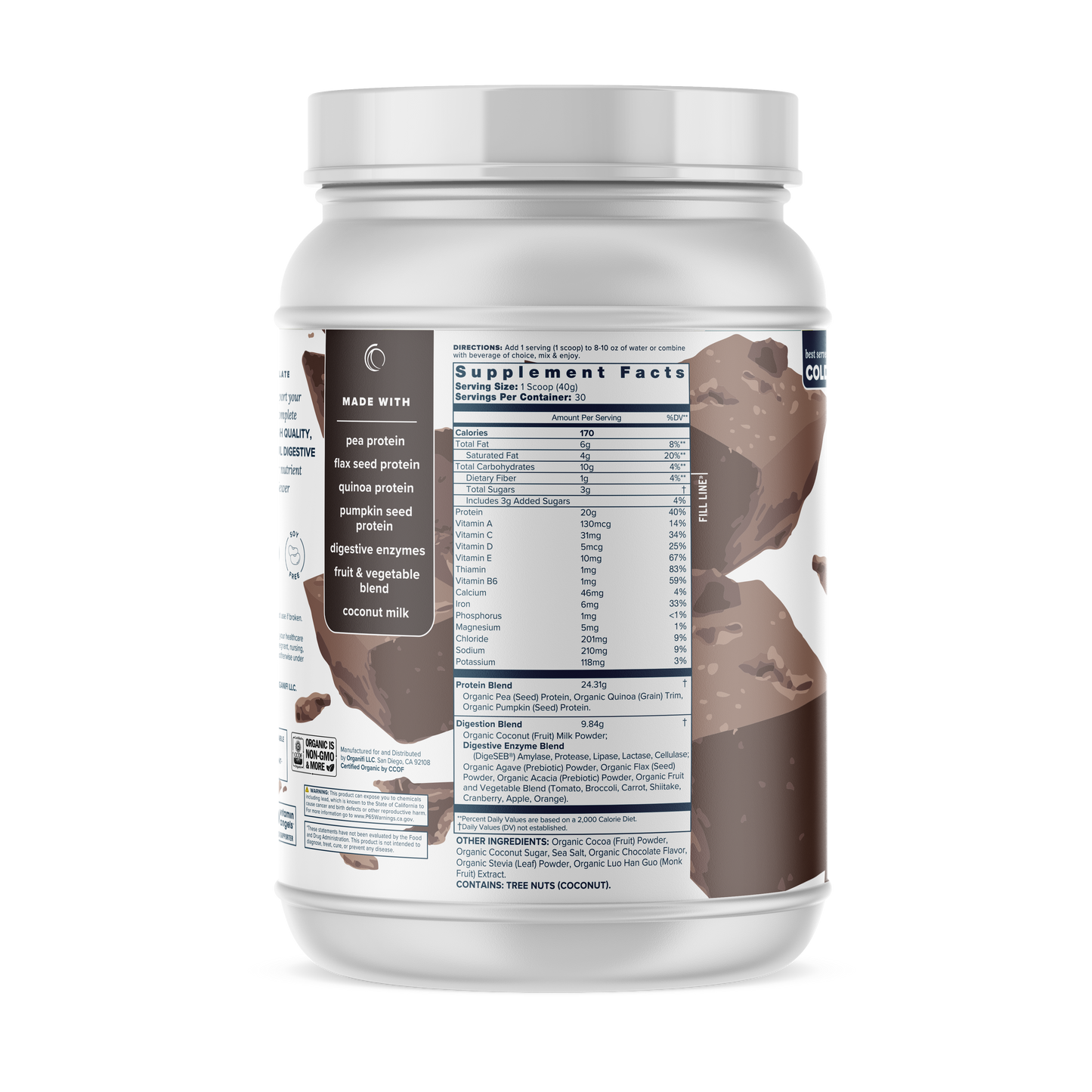 Organifi Complete Protein - Chocolate Flavour